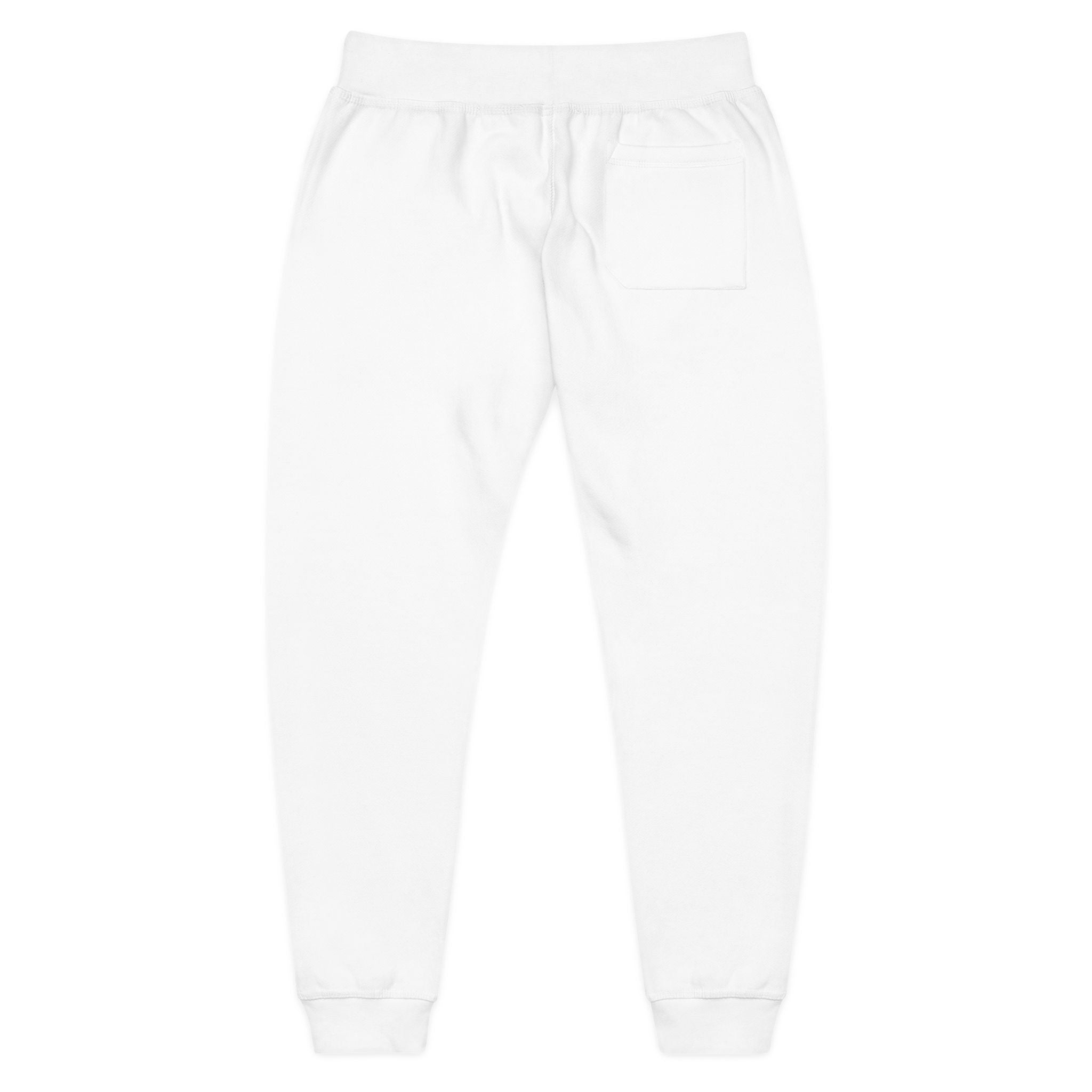 Embroidered Cross Sweatpants — Unisex Fleece Joggers