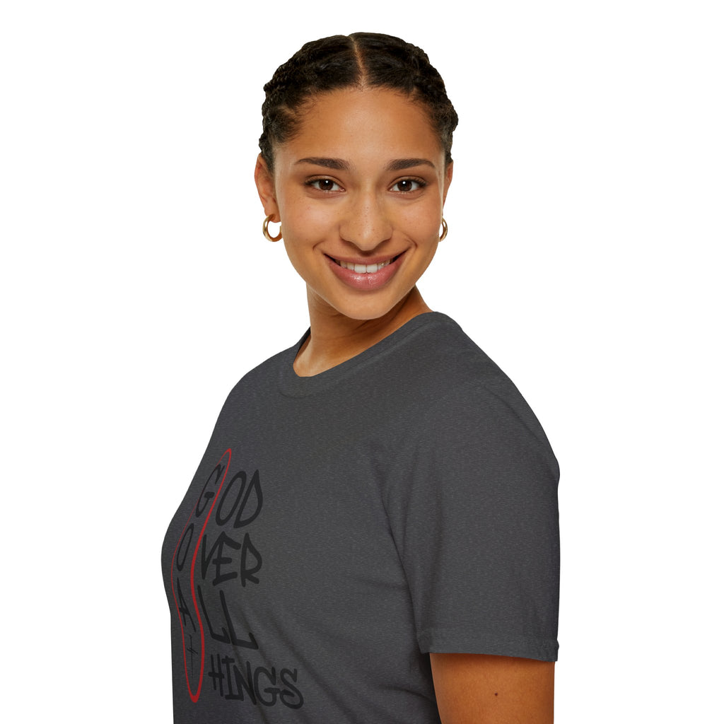 God Over All Things Christian T-Shirt — Goat Design 3