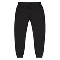 Embroidered Cross Sweatpants — Unisex Fleece Joggers Black