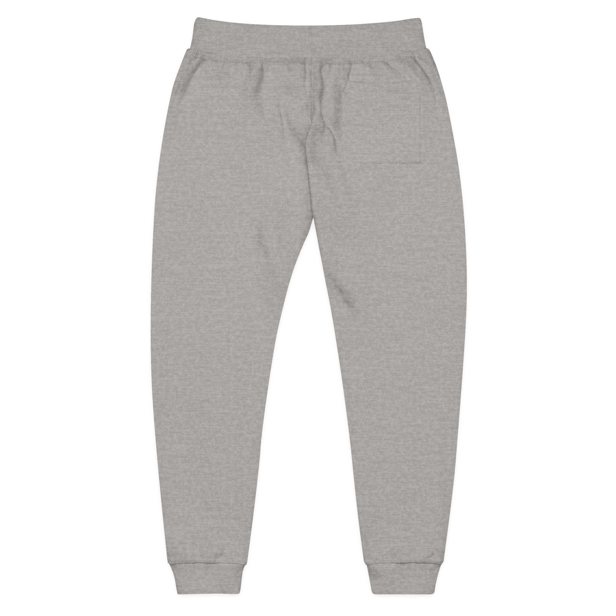 Embroidered Cross Sweatpants — Unisex Fleece Joggers