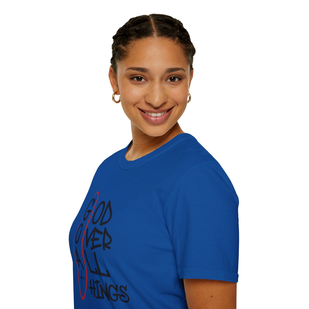 God Over All Things Christian T-Shirt — Goat Design 3