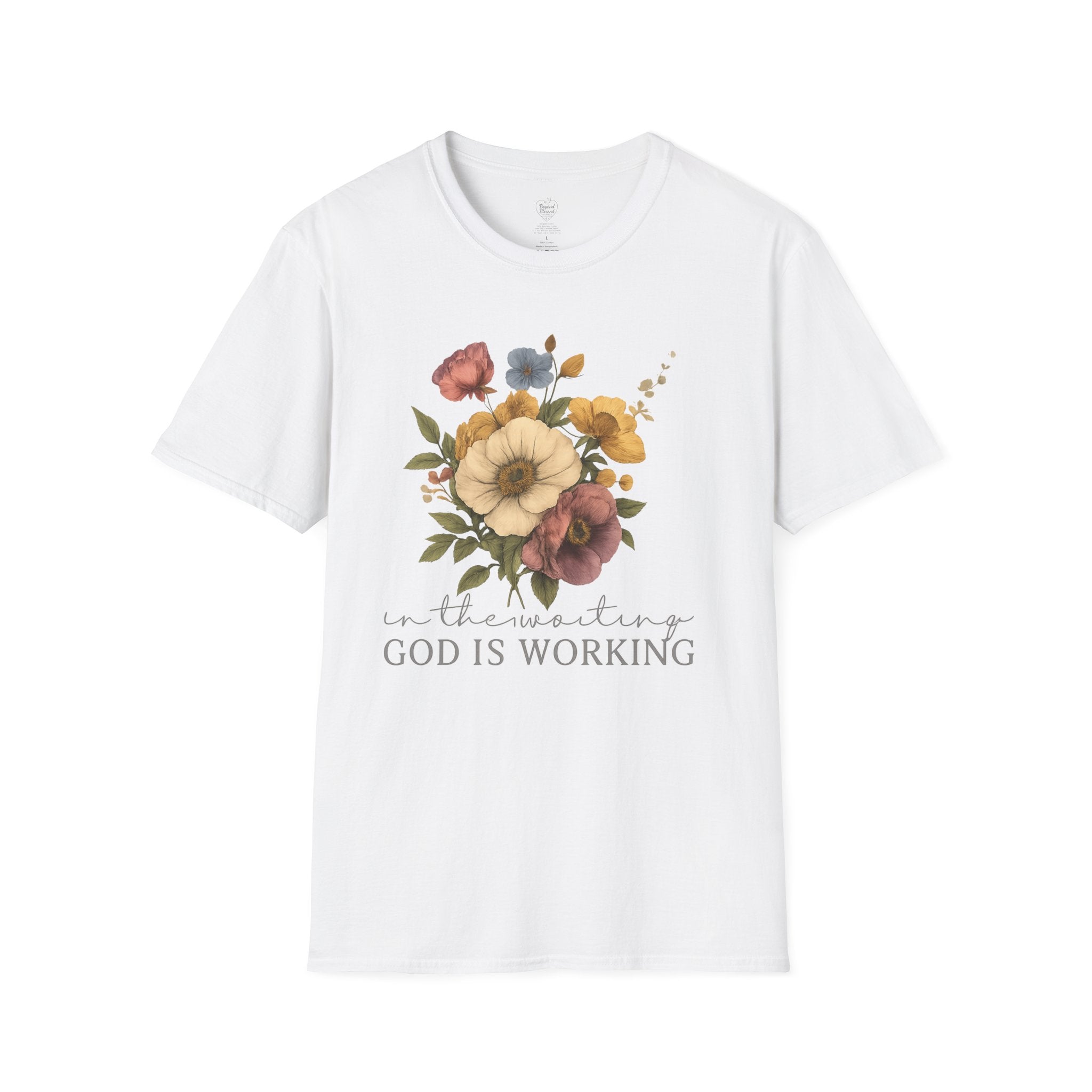 Christian T-Shirt — In the Waiting: God Is Working White