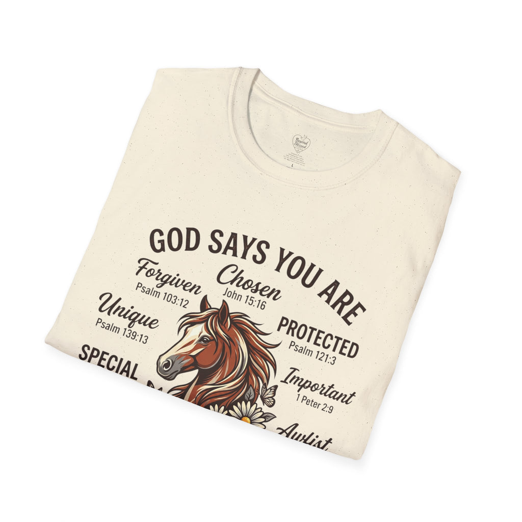 Christian T-Shirt — "God Says You Are" Inspirational Faith Tee