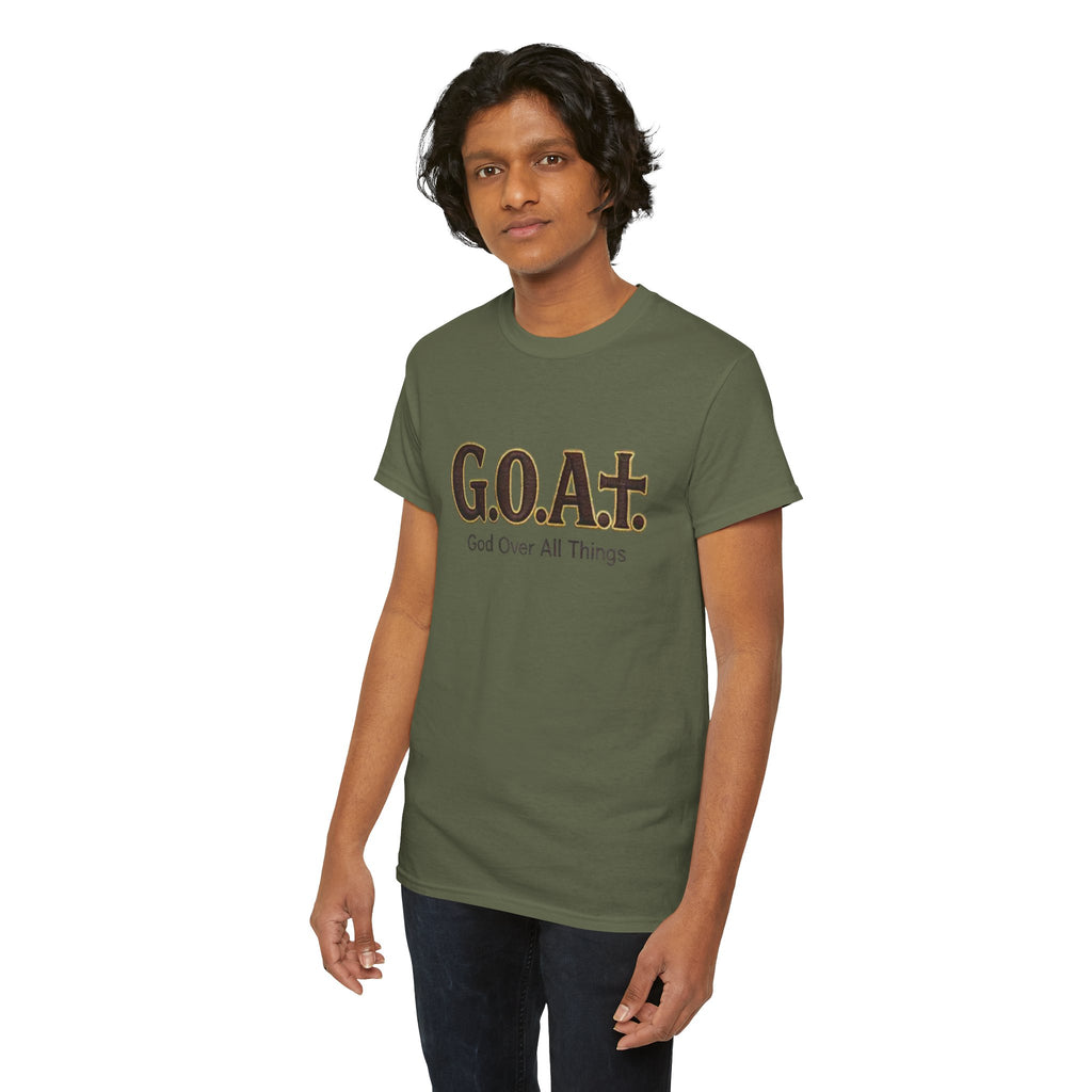 GOAT God Above All Things Christian Tee – New Design