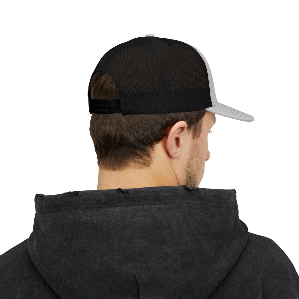 Nail Cross Embroidered Trucker Hat — Christian Snapback Cap