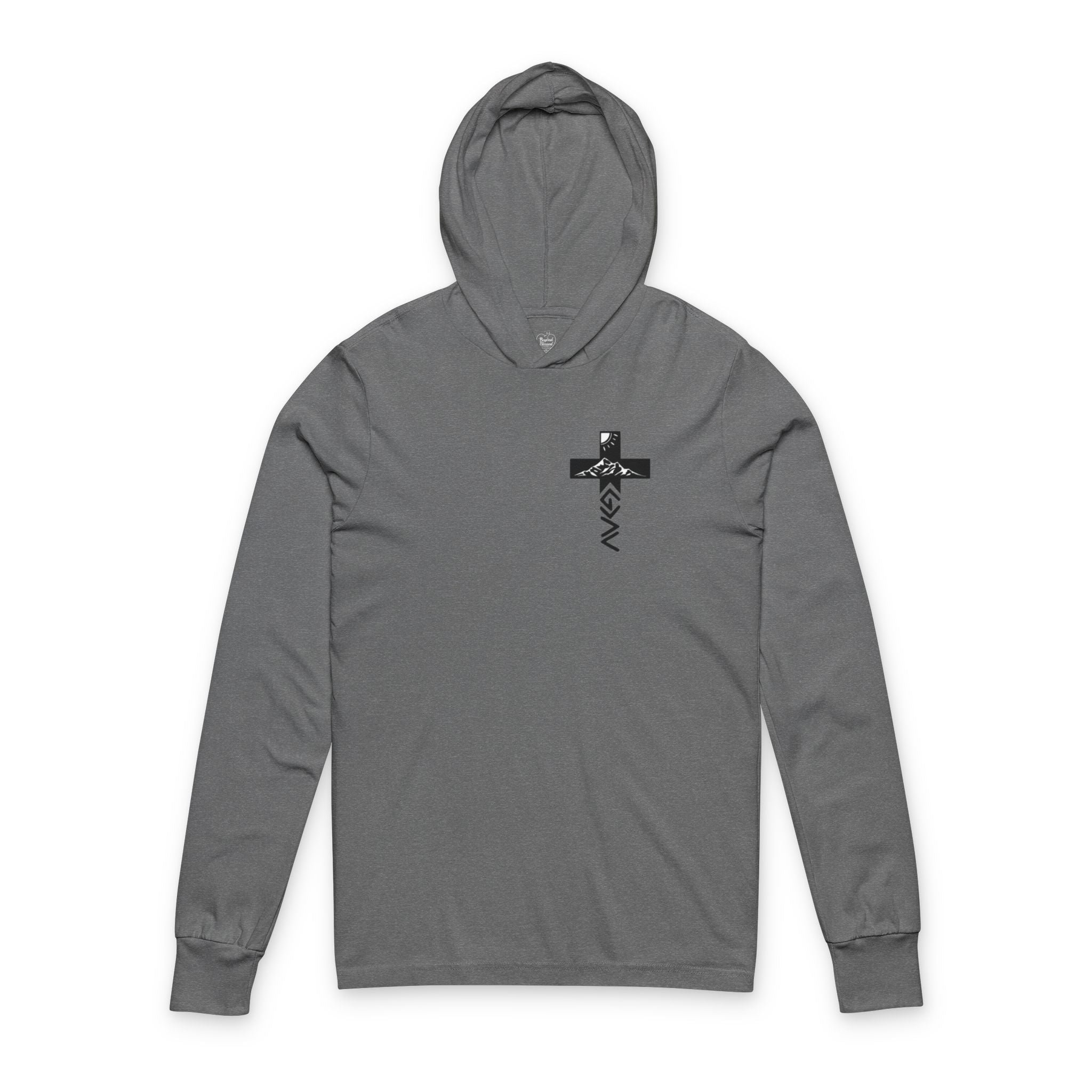 God Is Greater Than the Highs and Lows Hoodie — Christian Faith Pullover Grey TriBlend