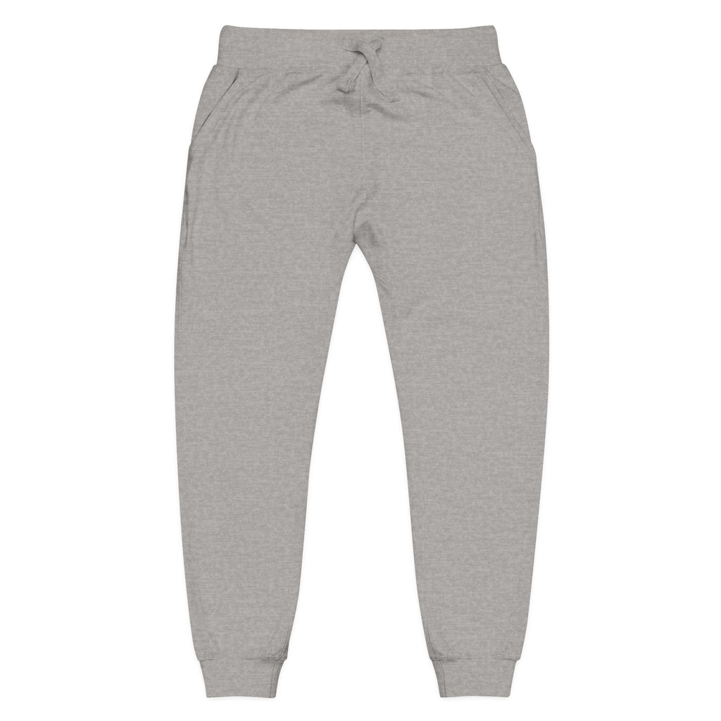 Embroidered 'Jesus Did It' Sweatpants — Fleece Religious Lounge Pants Carbon Grey