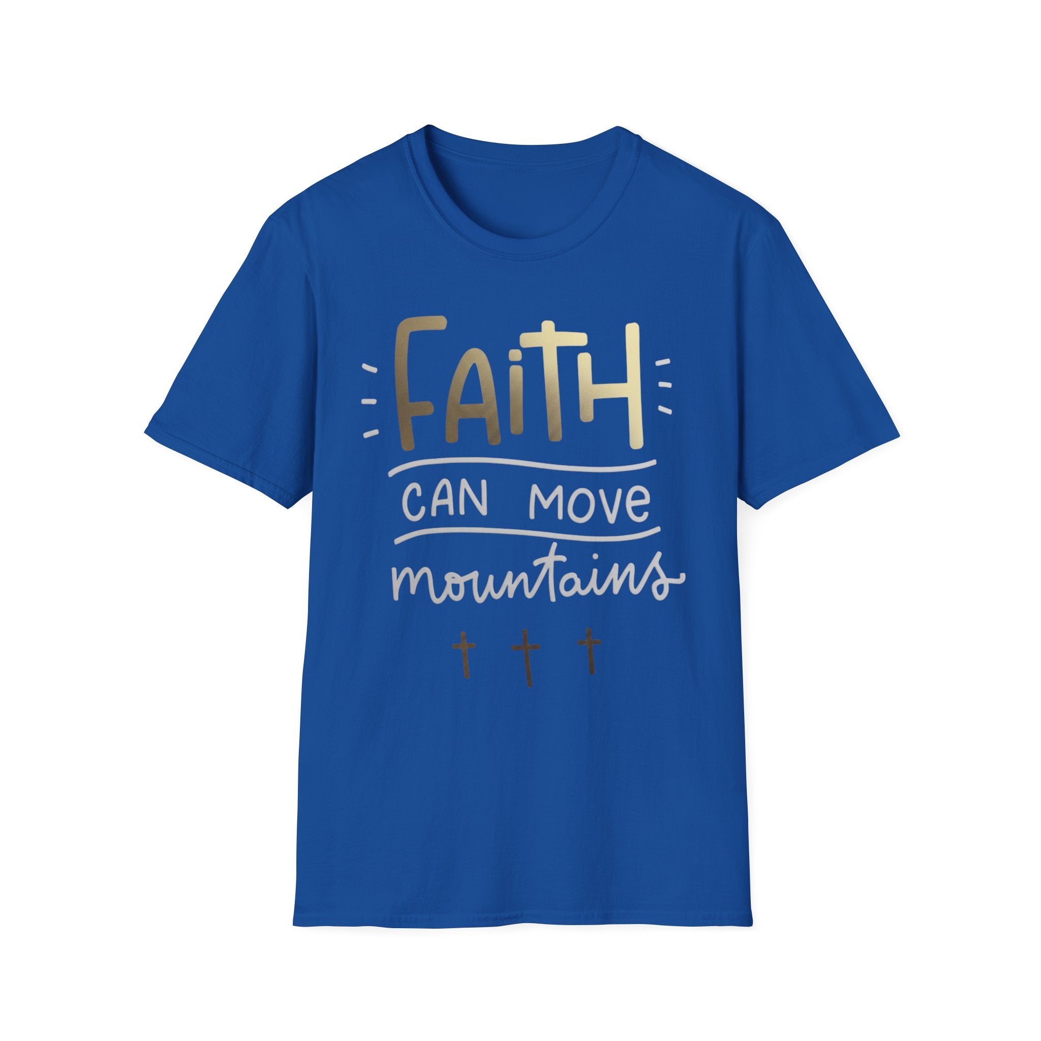 Faith Can Move Mountains T‑Shirt | Christian Scripture Tee Matthew 17:20 Royal