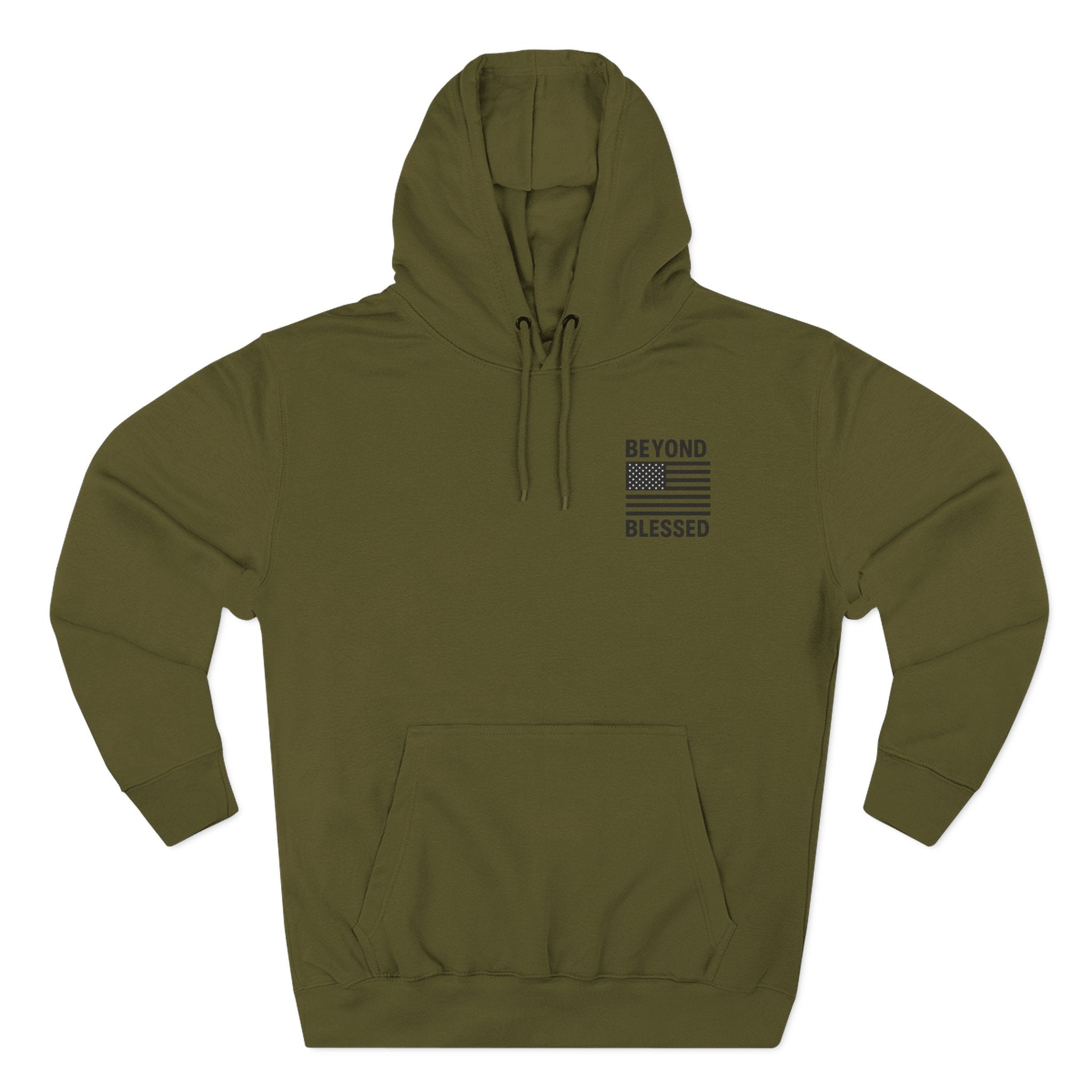 Yahweh Christian Hoodie - Heavyweight Fleece Prayer Apparel | Beyond Blessed Army Green