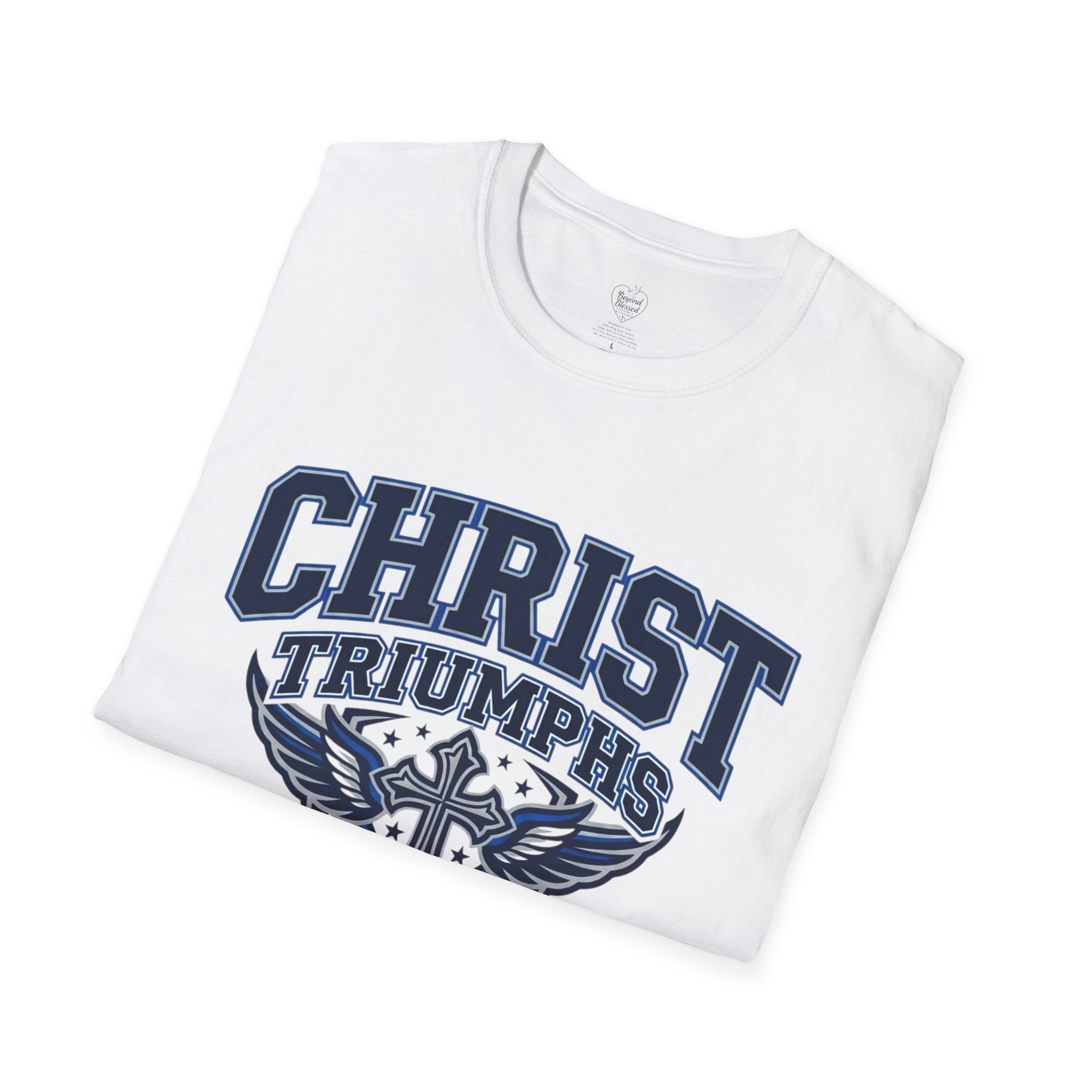 Christ Triumphs Over All T-Shirt — Isaiah 33:22 Christian Faith Tee
