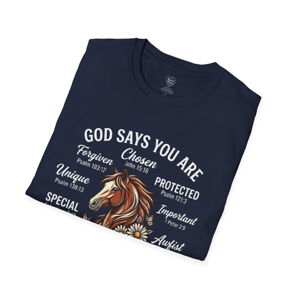 Christian T-Shirt — "God Says You Are" Inspirational Faith Tee