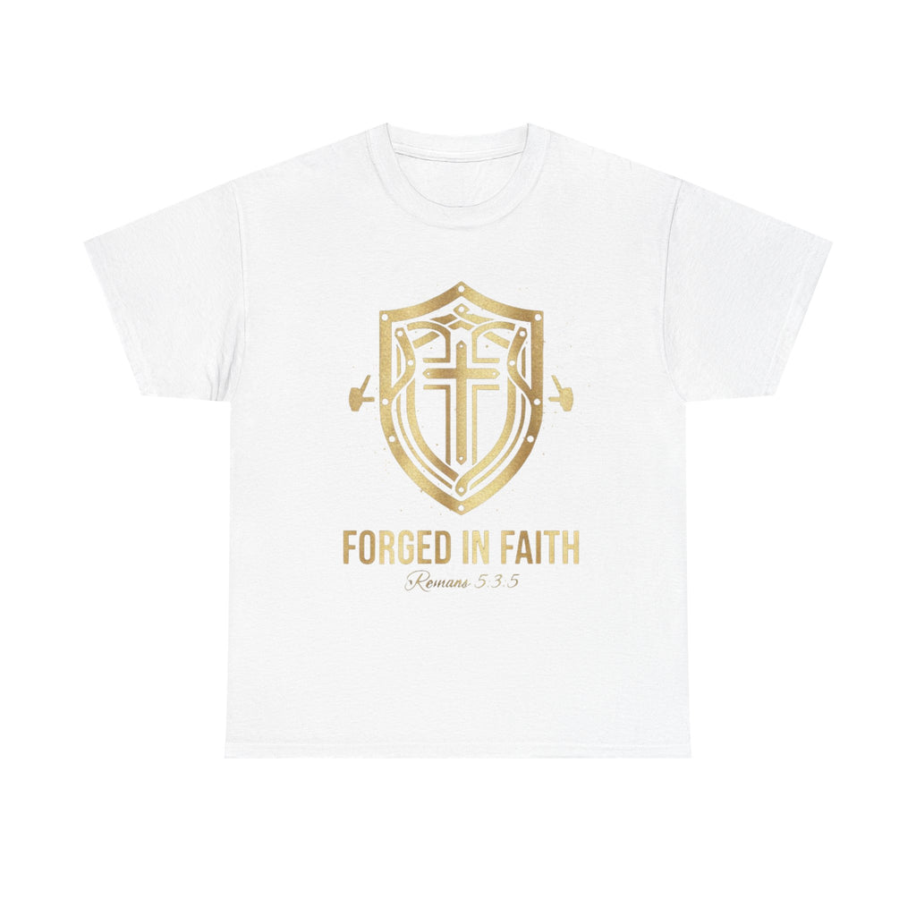 Forged in Faith Cross T-Shirt White