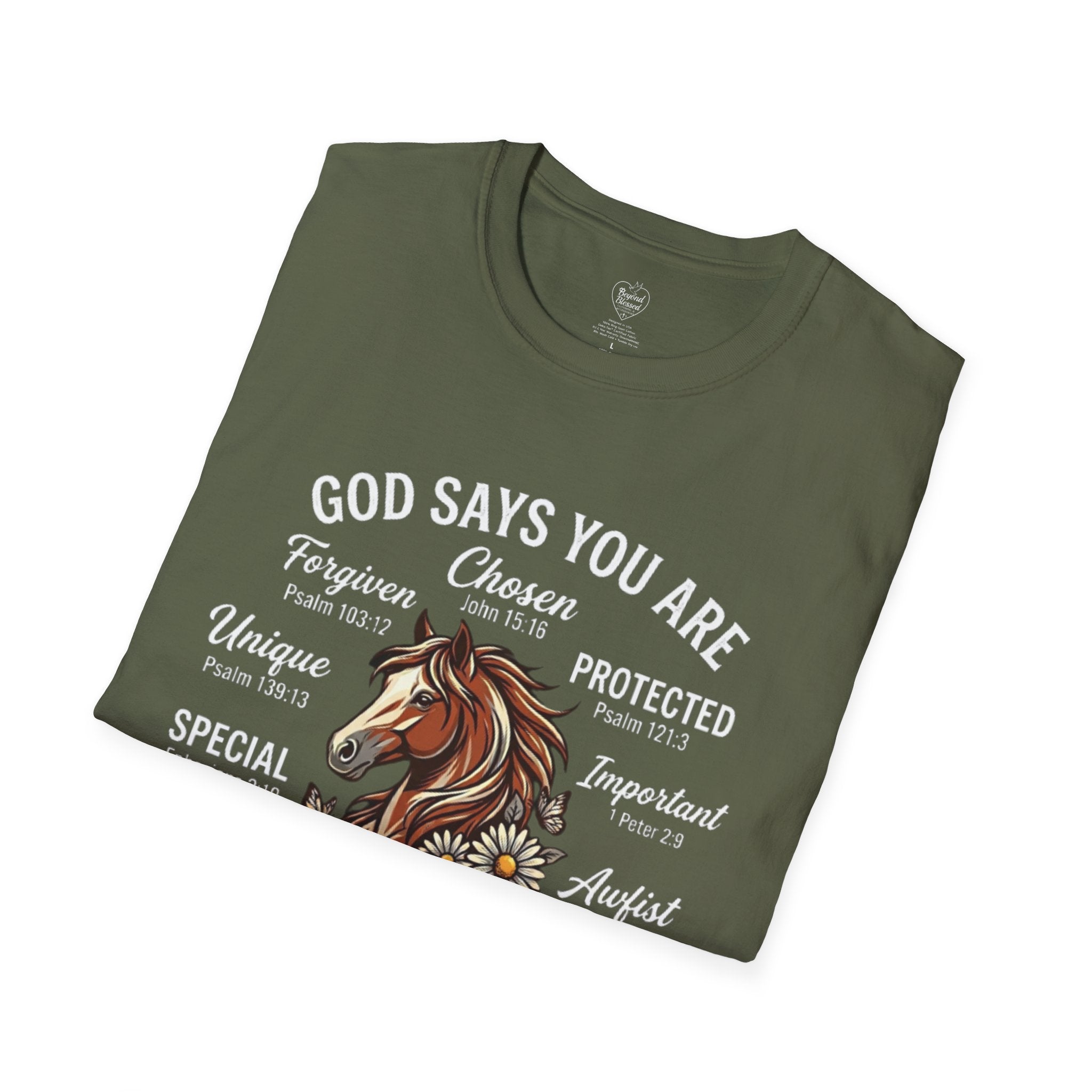 Christian T-Shirt — "God Says You Are" Inspirational Faith Tee