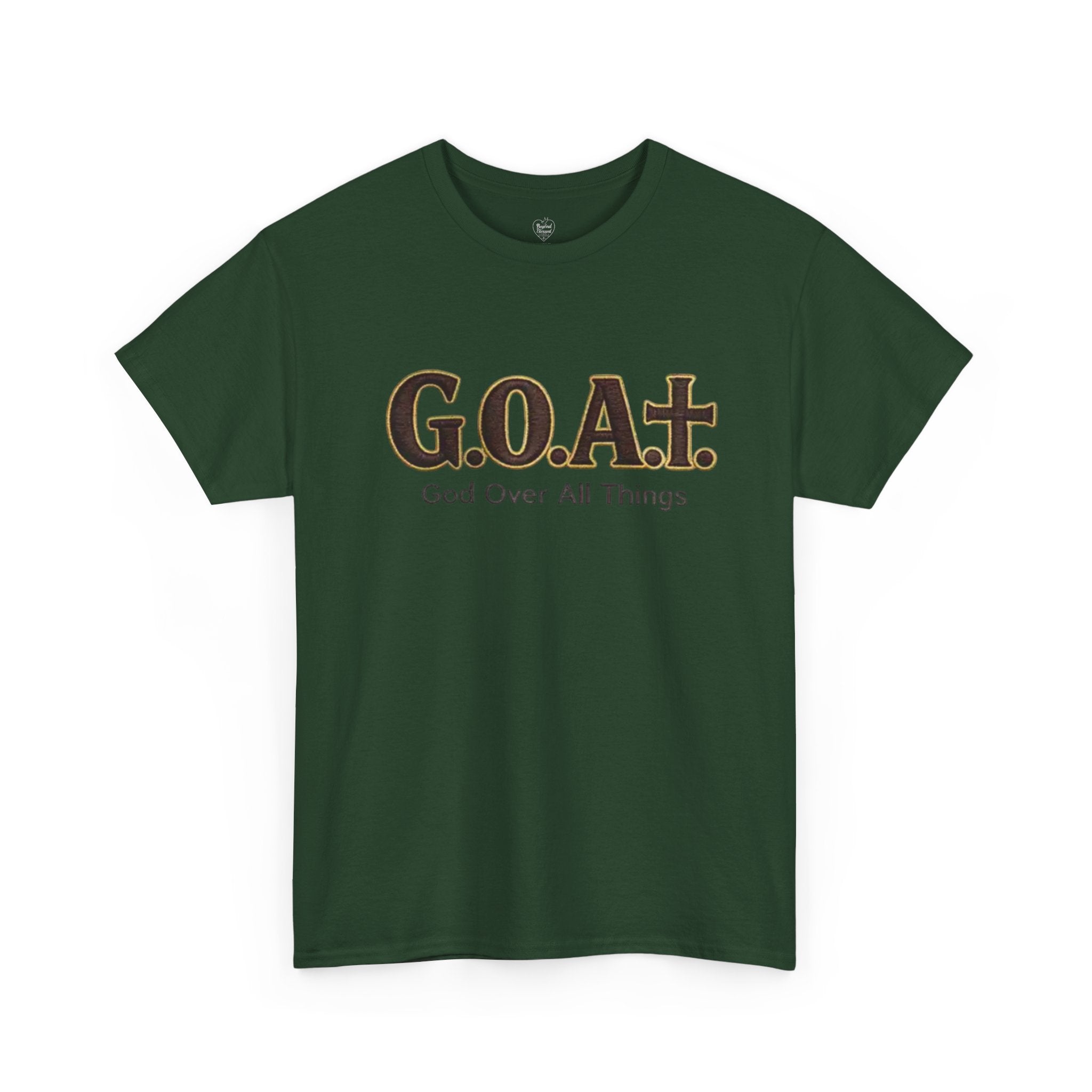 GOAT God Above All Things Christian Tee – New Design Forest Green