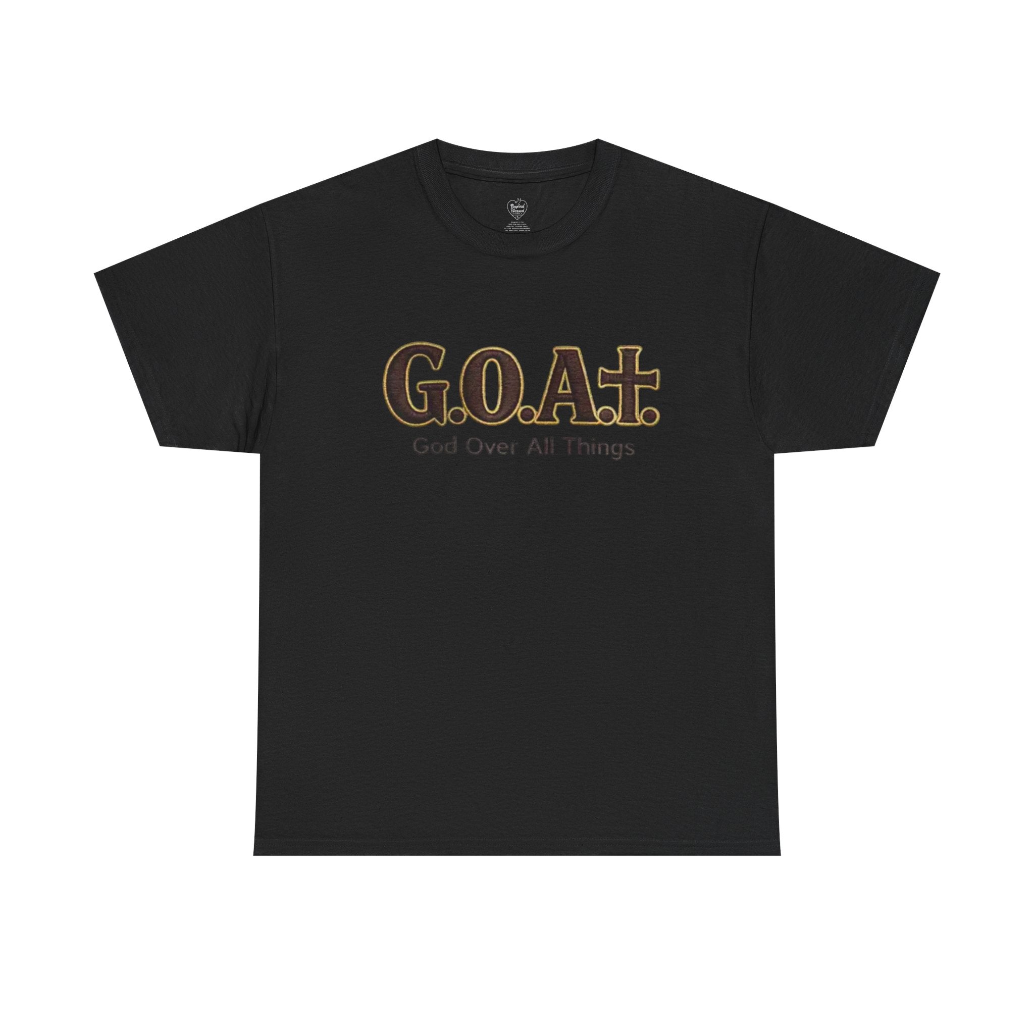 GOAT God Above All Things Christian Tee – New Design Black