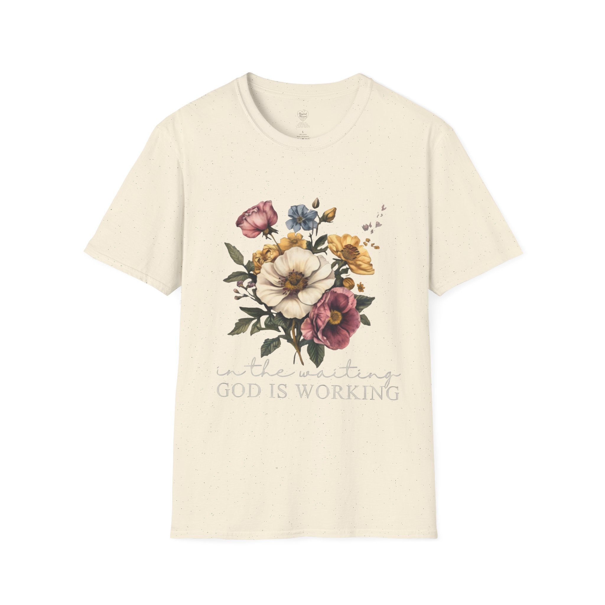 Christian T-Shirt — In the Waiting: God Is Working Natural