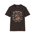 Christian T-Shirt — "God Says You Are" Inspirational Faith Tee Dark Chocolate