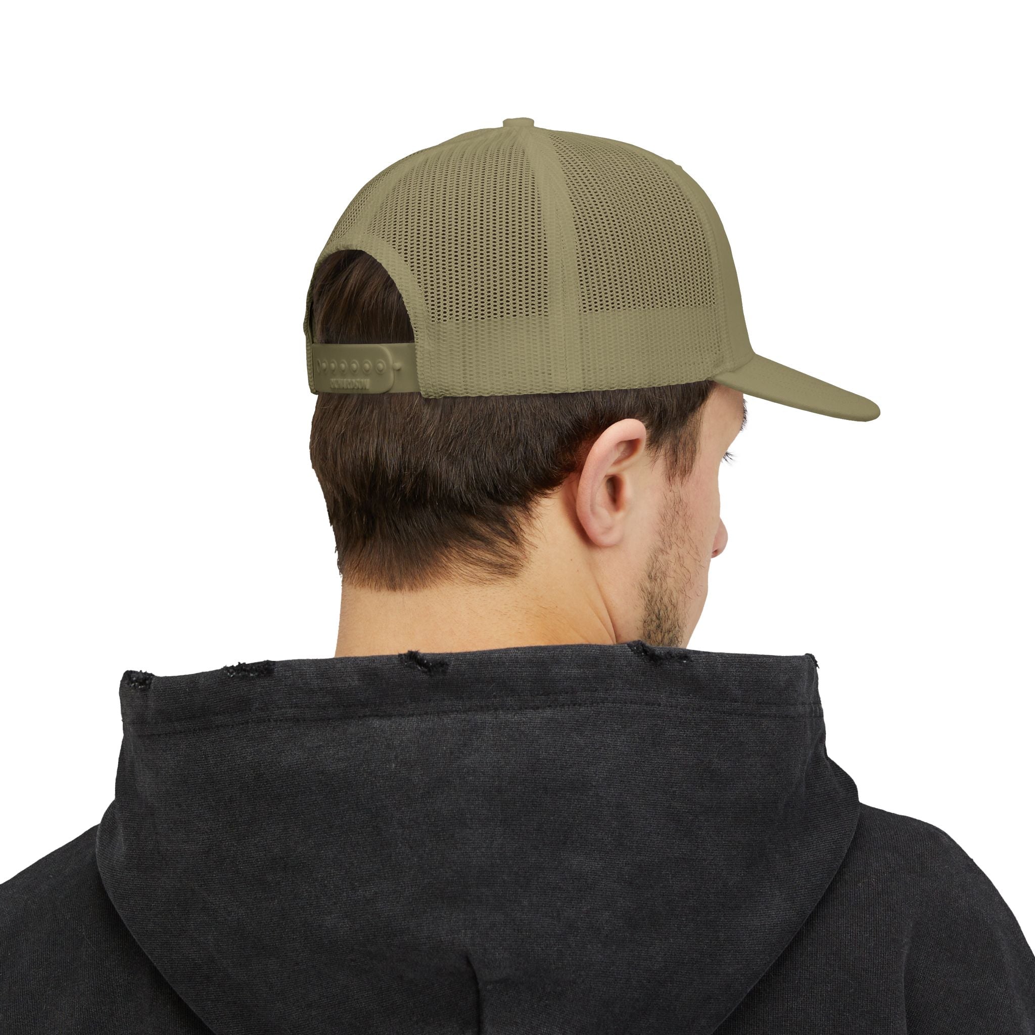 Nail Cross Embroidered Trucker Hat — Christian Snapback Cap