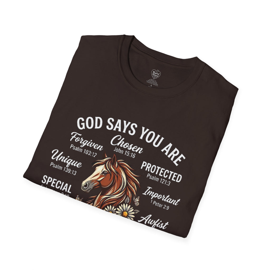 Christian T-Shirt — "God Says You Are" Inspirational Faith Tee